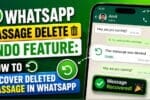 WhatsApp Massage Delete Undo Feature: How To Recover Deleted Massage In WhatsApp